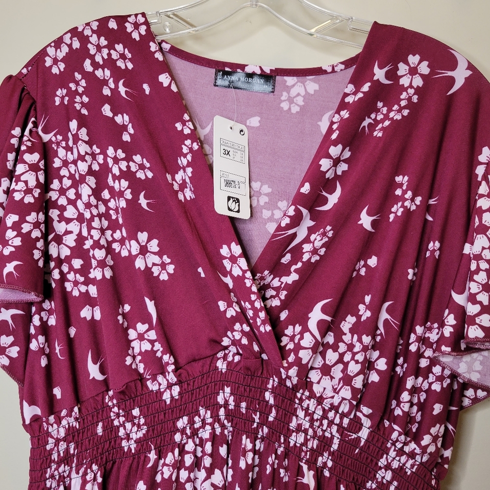 Anna Morgan 3x stretch bird dress New